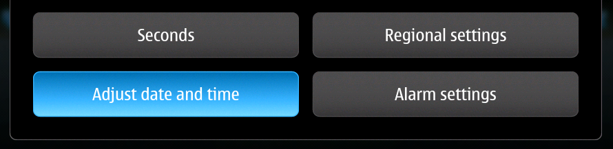 Adjust date and time button