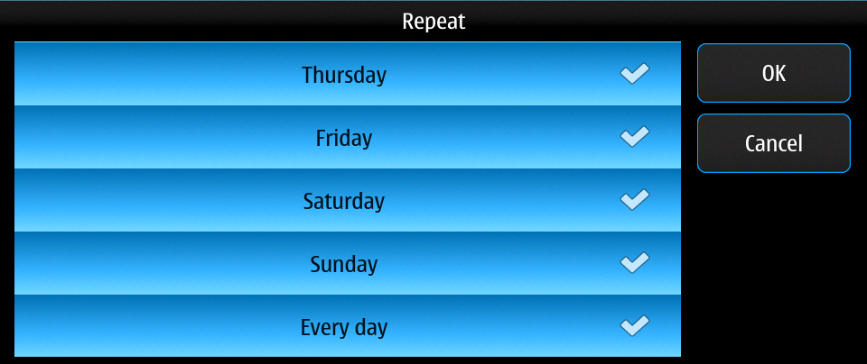 Alarm repeat every-day