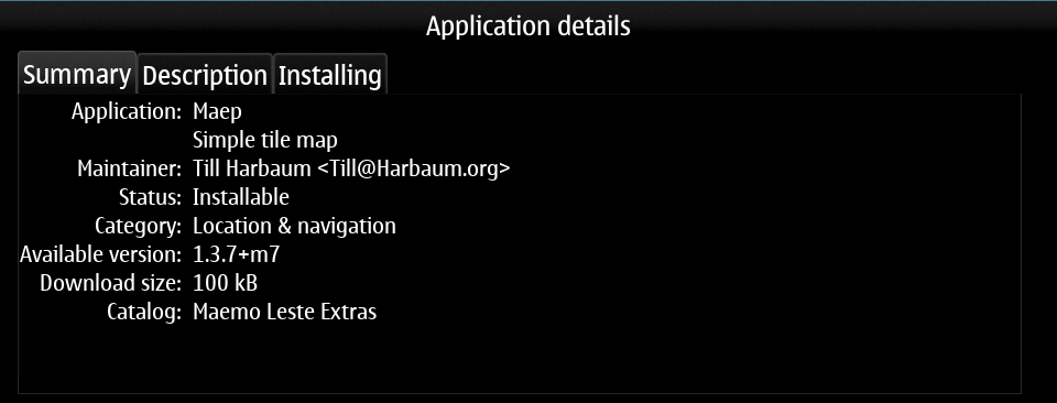App manager install app summary