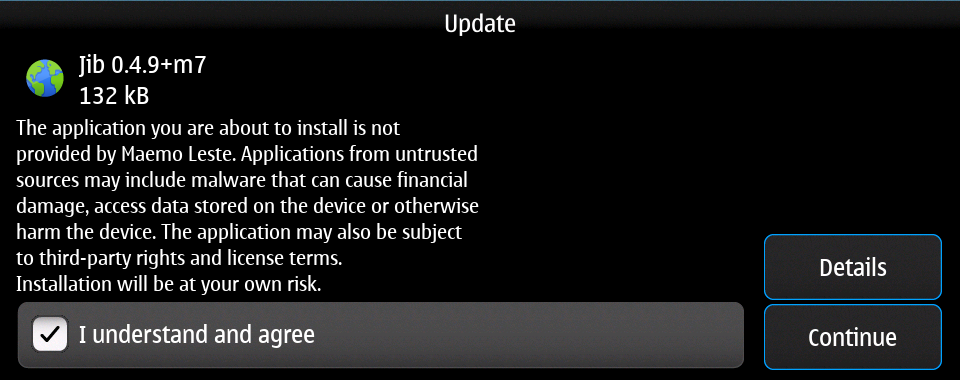 App manager confirm