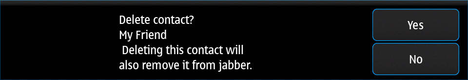 Contact delete confirm