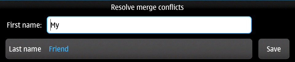 Contact merge conflict
