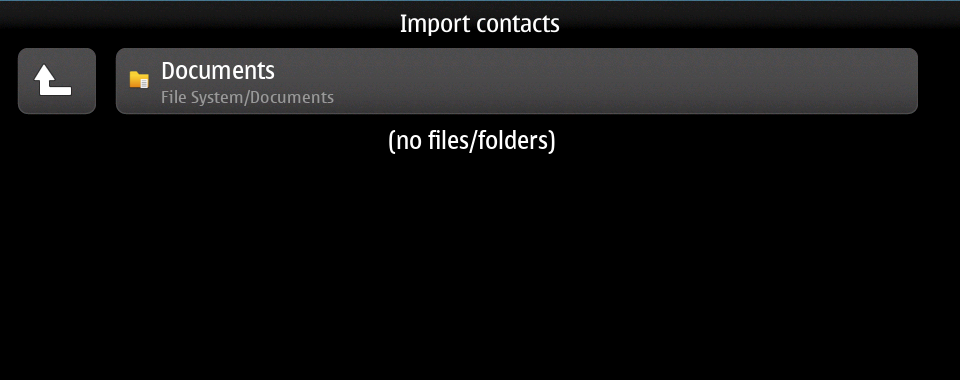Contacts import folder