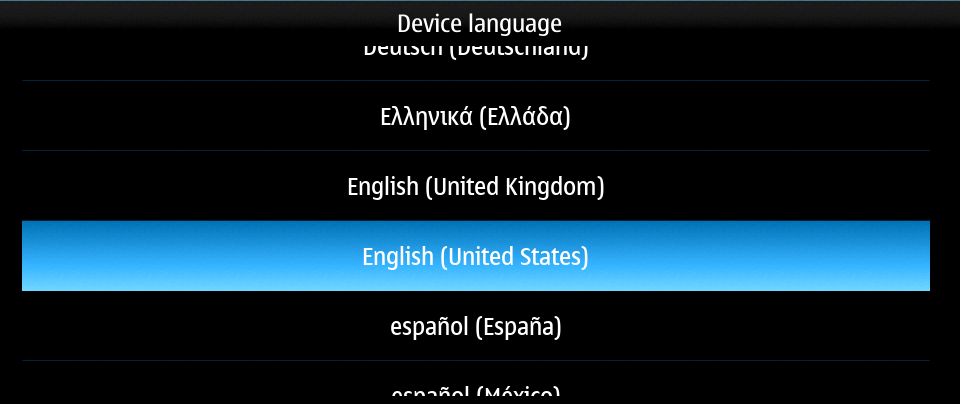 Device language