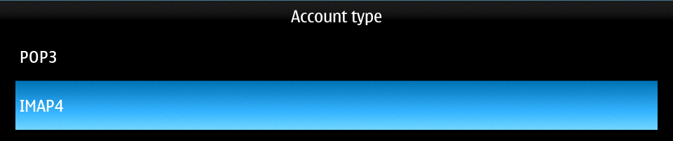Email account type