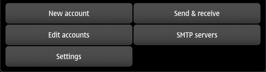 Email main menu