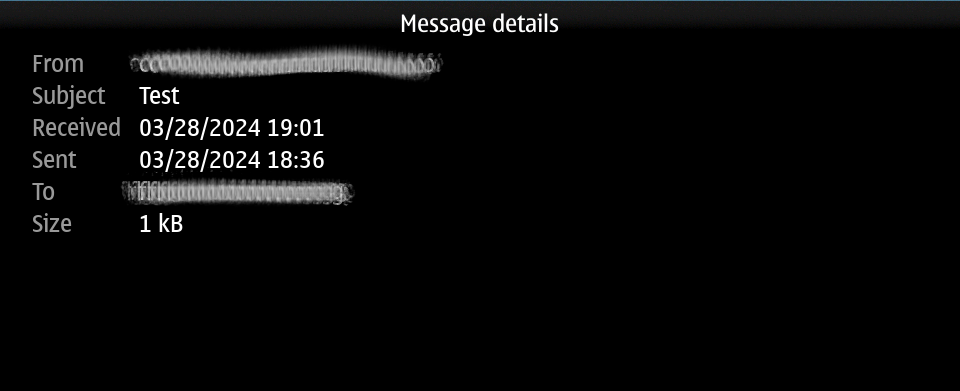 Email message details