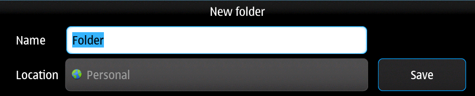 Email new folder