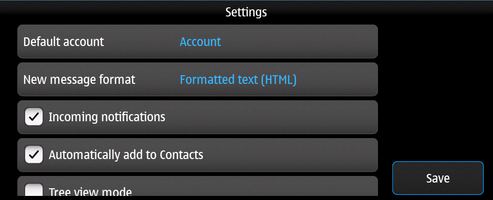 Email settings 1