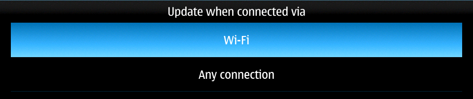 Email settings update connection