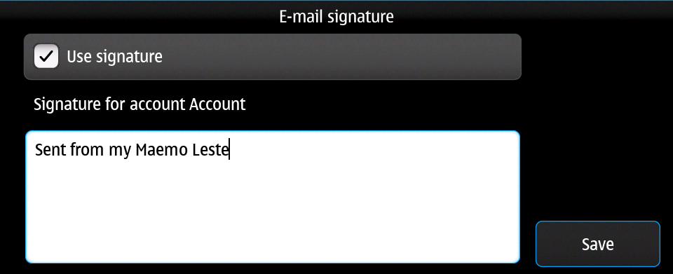 Email signature
