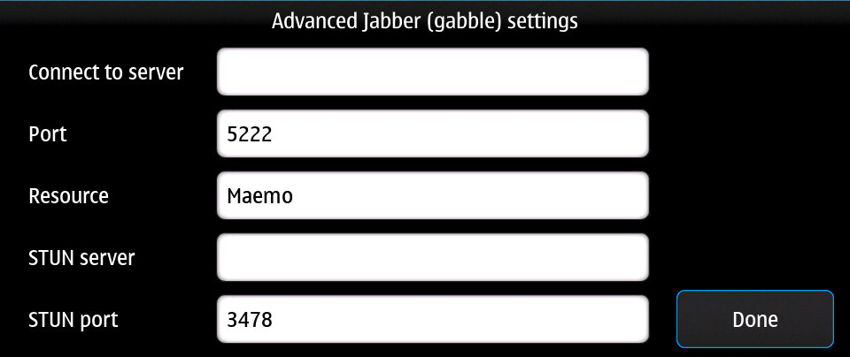 Jabber (Gabble) settings 1