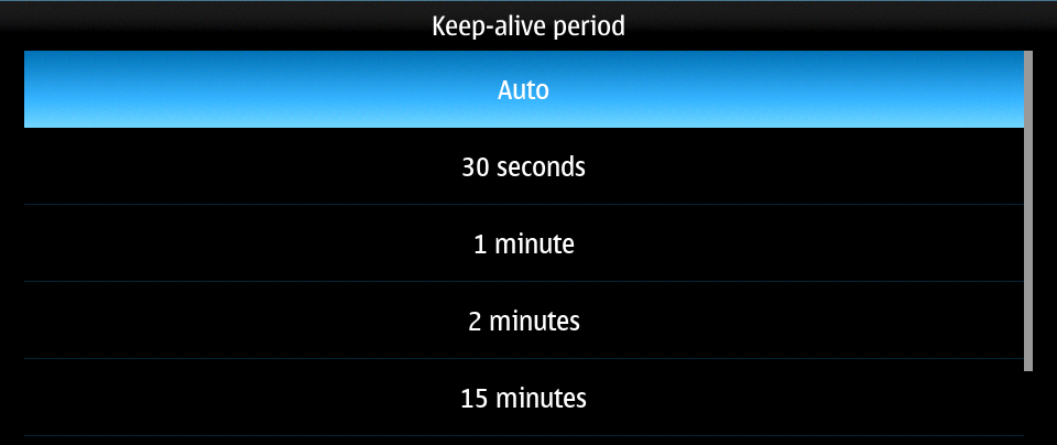 SIMPLE (Haze) keepalive interval