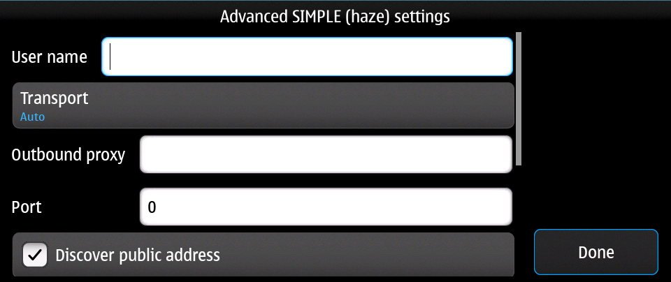 SIMPLE (Haze) settings 1
