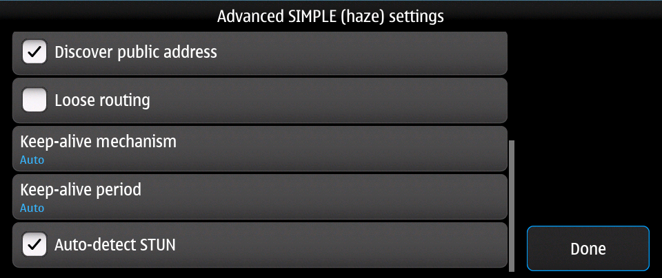 SIMPLE (Haze) settings 2