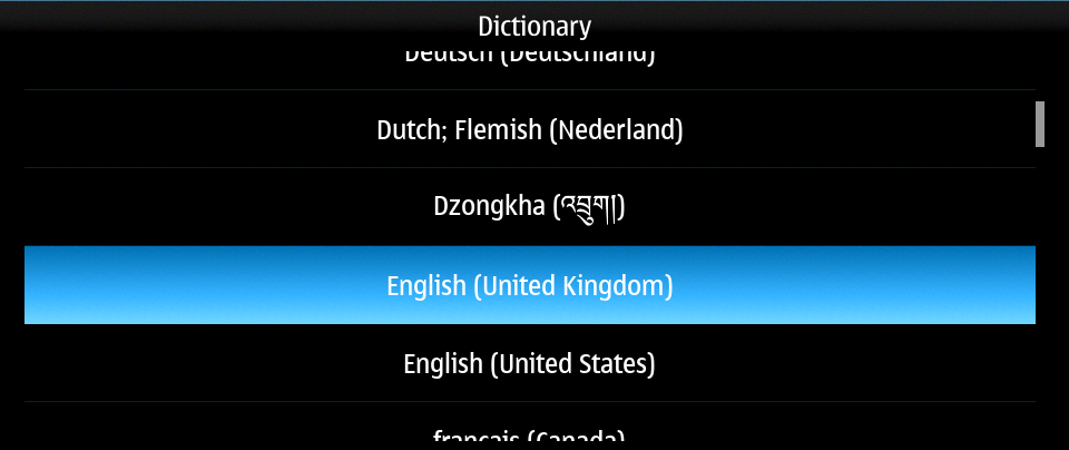 Keyboard first language dictionary
