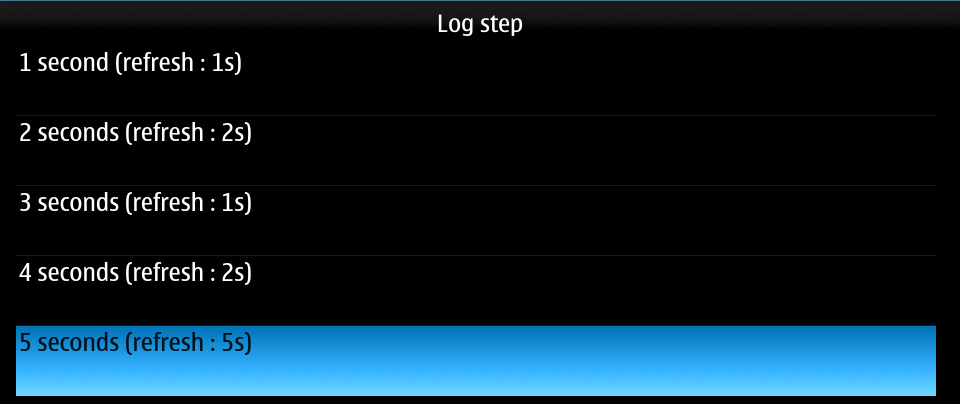 GPS Recorder log step 1