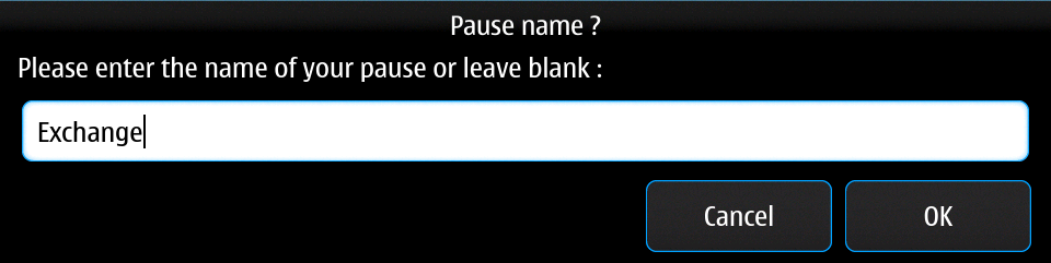 GPS Recorder pause name