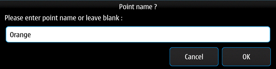 GPS Recorder point name