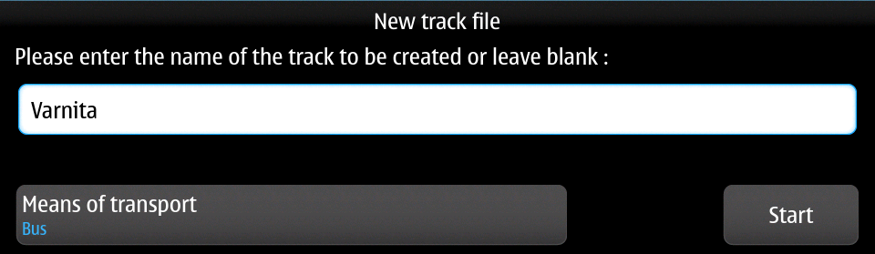 GPS Recorder new track name