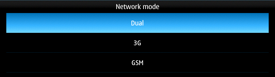 Phone network mode