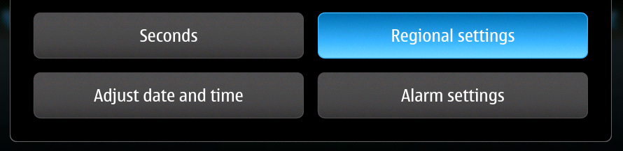 Regional settings button