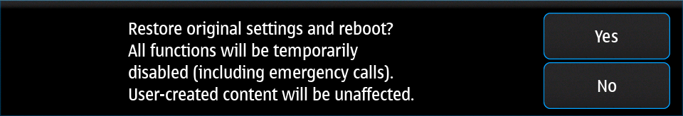 Rerstore original settings