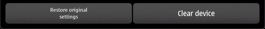Settings in-app menu
